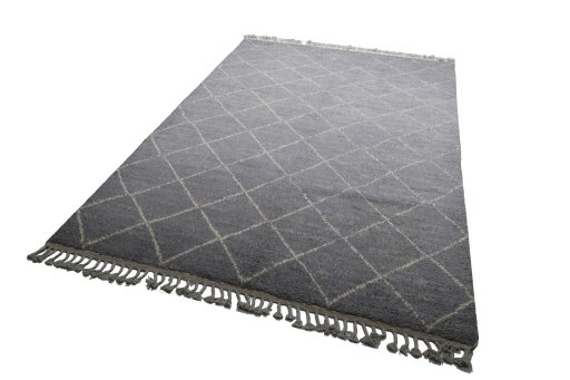 Close-up detail of New Morocco rug from Pakistan showing Wool weave