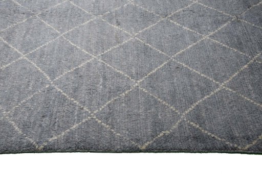 Close-up detail of New Morocco rug from Pakistan showing Wool weave