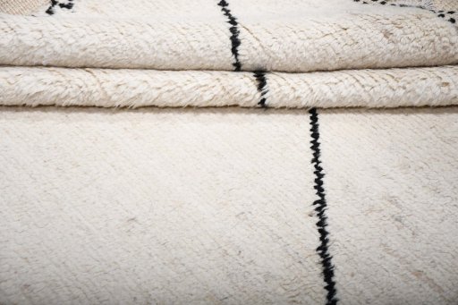 Close-up detail of New Morocco rug from Pakistan showing Wool weave