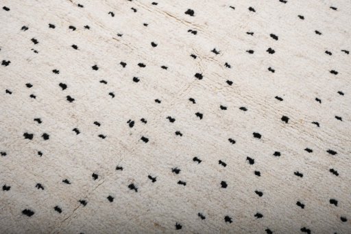 Close-up detail of New Morocco rug from Pakistan showing Wool weave