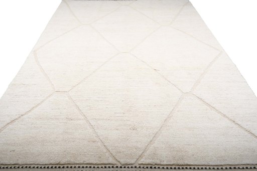 Surface texture of New Morocco rug with natural Wool and intricate pattern