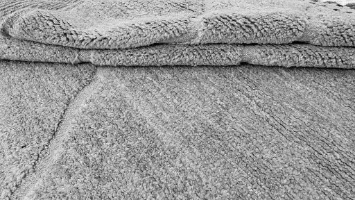 Close-up detail of New Morocco rug from Pakistan showing Wool weave