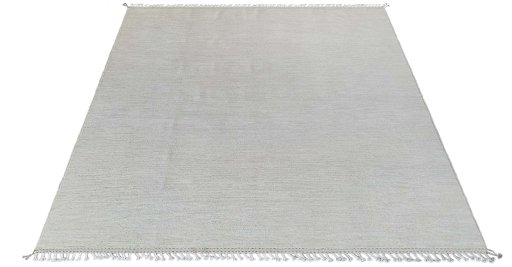 Corner detail of New Morocco rug showing border pattern and Wool pile