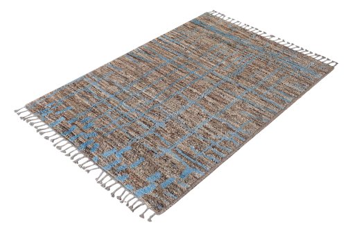 Close-up detail of New Morocco rug from Pakistan showing Wool weave
