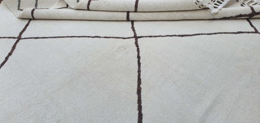 Close-up detail of New Morocco rug from Pakistan showing Wool weave