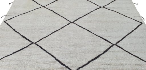 Surface texture of New Morocco rug with natural Wool and intricate pattern