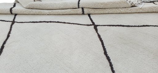 Close-up detail of New Morocco rug from Pakistan showing Wool weave