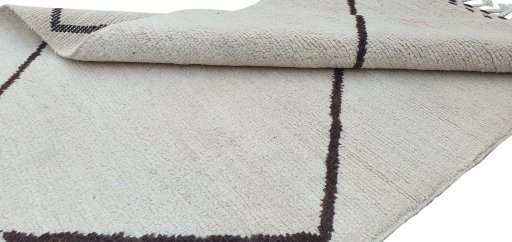 Close-up detail of New Morocco rug from Pakistan showing Wool weave