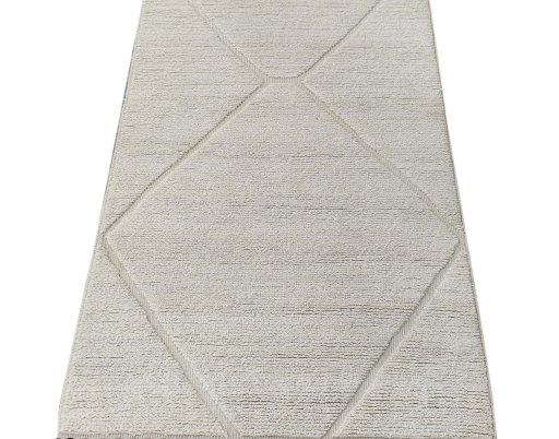 Surface texture of New Morocco rug with natural Wool and intricate pattern