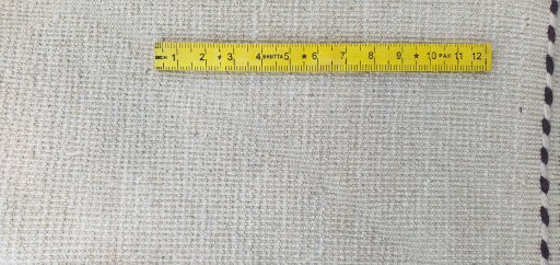 Full view of New Morocco rug from Pakistan, 297 × 80 cm in Beige tones