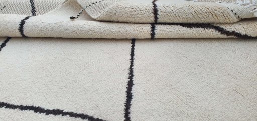 Close-up detail of New Morocco rug from Pakistan showing Wool weave