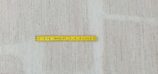 Full view of New Morocco rug from Pakistan, 312 × 256 cm in Beige tones