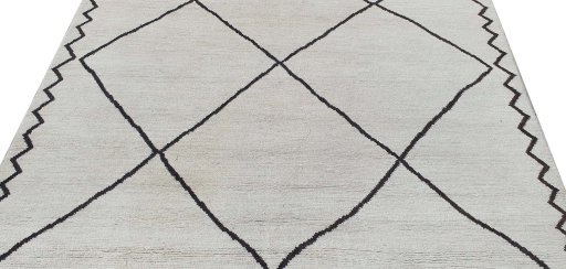 Surface texture of New Morocco rug with natural Wool and intricate pattern