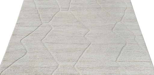 Surface texture of New Morocco rug with natural Wool and intricate pattern