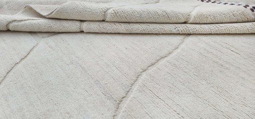Close-up detail of New Morocco rug from Pakistan showing Wool weave