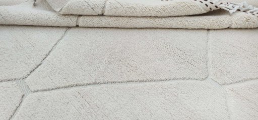 Close-up detail of New Morocco rug from Pakistan showing Wool weave
