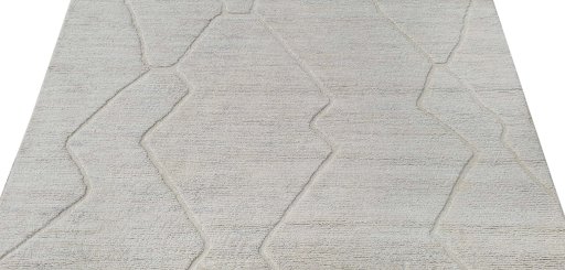 Surface texture of New Morocco rug with natural Wool and intricate pattern