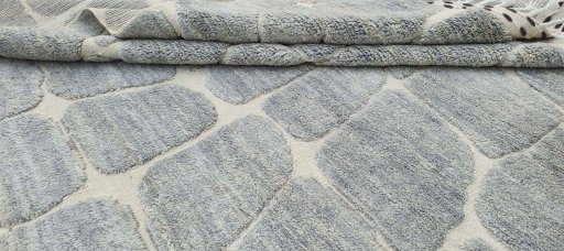 Close-up detail of New Morocco rug from Pakistan showing Wool weave