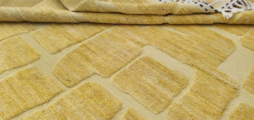 Close-up detail of New Morocco rug from Pakistan showing Wool weave