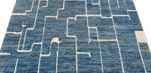 Surface texture of New Morocco rug with natural Wool and intricate pattern