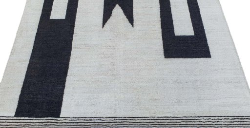 Surface texture of New Morocco rug with natural Wool and intricate pattern