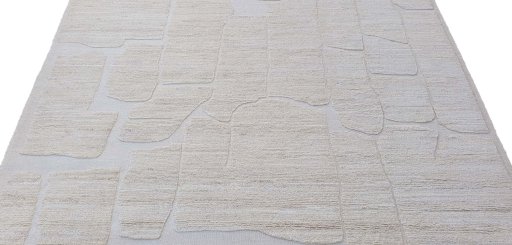Surface texture of New Morocco rug with natural Wool and intricate pattern