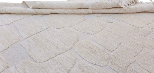Close-up detail of New Morocco rug from Pakistan showing Wool weave