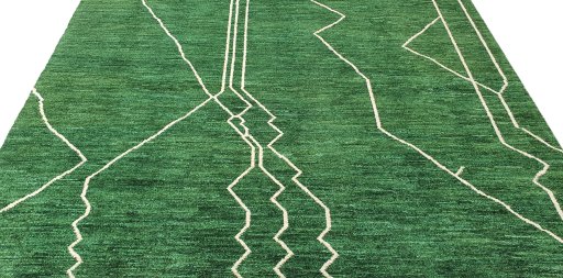 Surface texture of New Morocco rug with natural Wool and intricate pattern