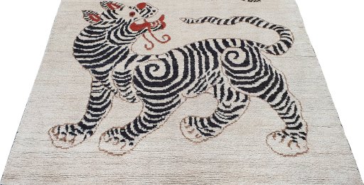 Surface texture of New Morocco rug with natural Wool and intricate pattern