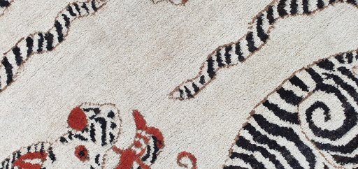 Central medallion detail of New Morocco rug from Pakistan