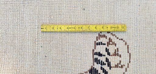 Full view of New Morocco rug from Pakistan, 240 × 161 cm in Beige tones