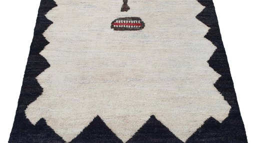 Surface texture of New Morocco rug with natural Wool and intricate pattern
