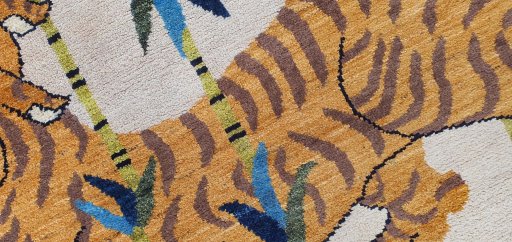 Central medallion detail of New Morocco rug from Pakistan