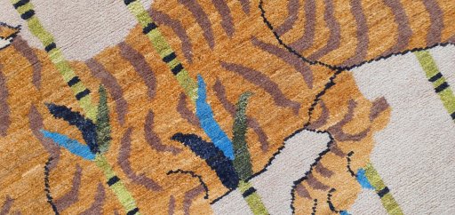 Central medallion detail of New Morocco rug from Pakistan