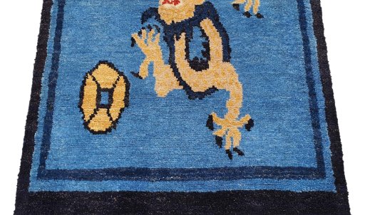 Surface texture of New Morocco rug with natural Wool and intricate pattern