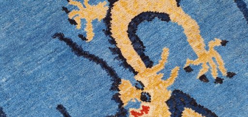 Central medallion detail of New Morocco rug from Pakistan