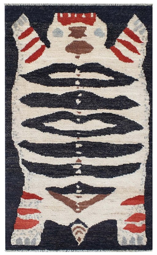 Full view of New Morocco rug from Pakistan, 161 × 97 cm in Multi Color tones