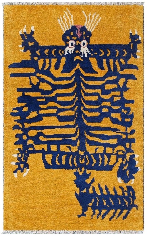 Full view of New Morocco rug from Pakistan, 160 × 98 cm in Multi Color tones