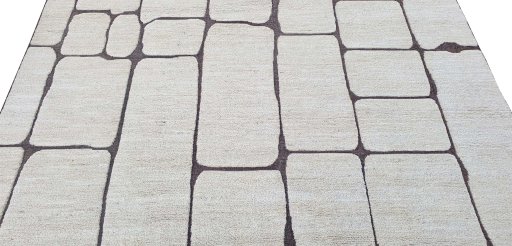 Surface texture of New Morocco rug with natural Wool and intricate pattern