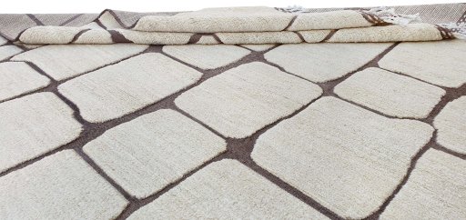 Close-up detail of New Morocco rug from Pakistan showing Wool weave