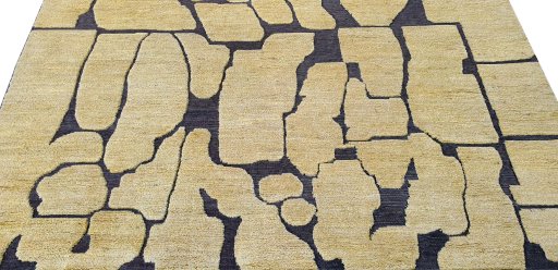 Surface texture of New Morocco rug with natural Wool and intricate pattern