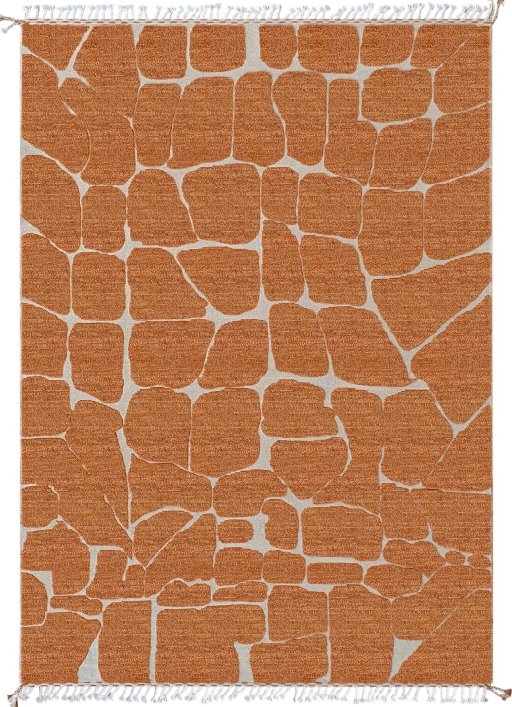 Full view of New Morocco rug from Pakistan, 290 × 205 cm in Yellow tones