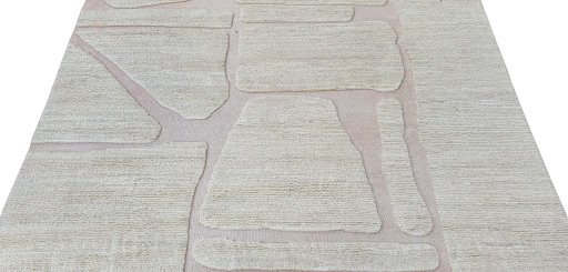 Surface texture of New Morocco rug with natural Wool and intricate pattern