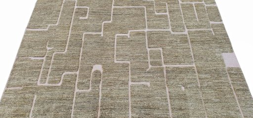 Surface texture of New Morocco rug with natural Wool and intricate pattern