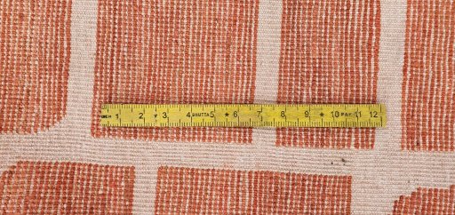 Full view of New Morocco rug from Pakistan, 239 × 176 cm in Red tones