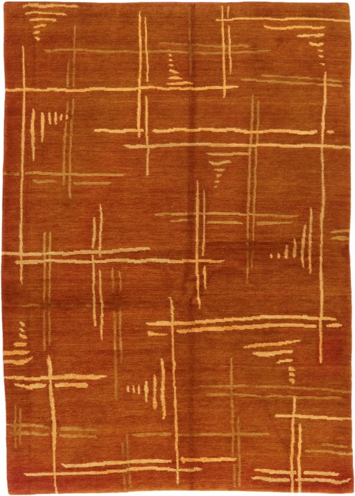 Full view of New Nepal Carpets rug from Nepal, 202 × 142 cm in Red tones