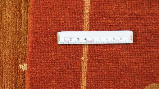 Close-up detail of New Nepal Carpets rug from Nepal showing Silk weave
