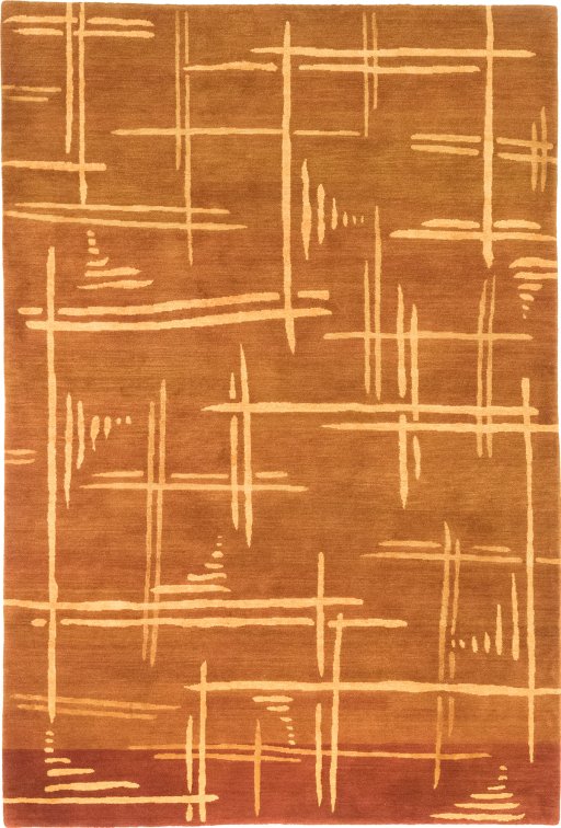 Full view of New Nepal Carpets rug from Nepal, 273 × 184 cm in Brown tones