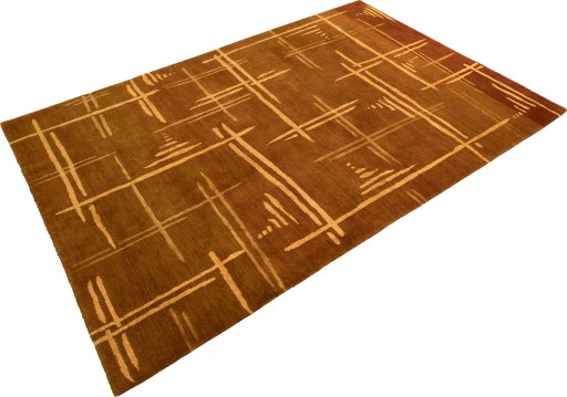 Corner detail of New Nepal Carpets rug showing border pattern and Wool pile