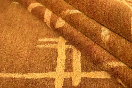 Close-up detail of New Nepal Carpets rug from Nepal showing Wool weave